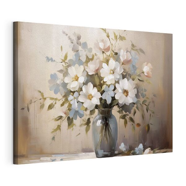 Painting of flowers in a vase