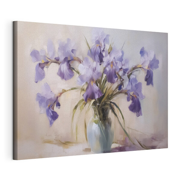 Wandbilder Wandbilder Gemälde von lila Blumen in einer Vase (Artikelnummer: s42357)