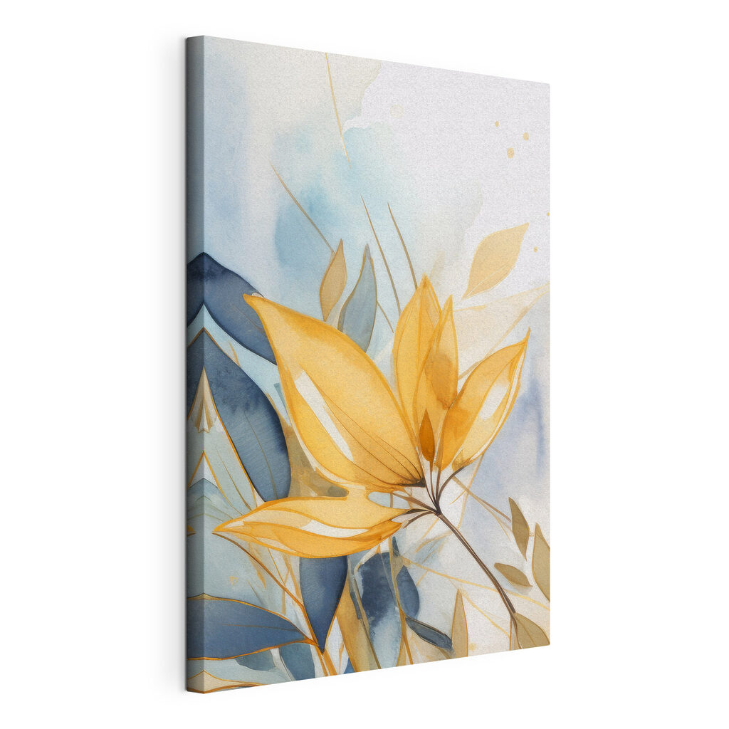 Yellow and blue leaves
