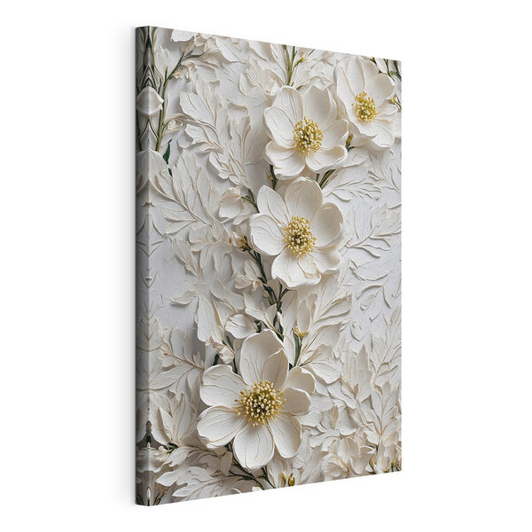 Wandbilder Wandbilder Weiße Blüten auf weißer Fläche (Artikelnummer: s42546)