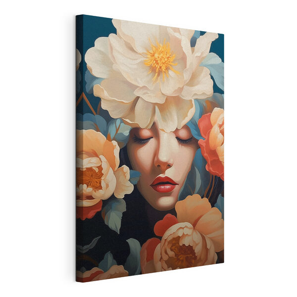 Wandbilder Wandbilder Frau mit Blumen um ihren Kopf (Artikelnummer: s42659)