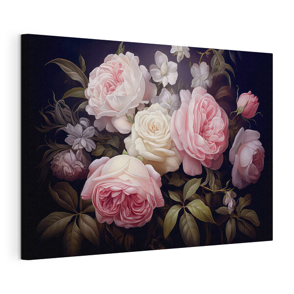 Wandbilder Wandbilder Gruppe von rosa und weißen Rosen (Artikelnummer: s42721)