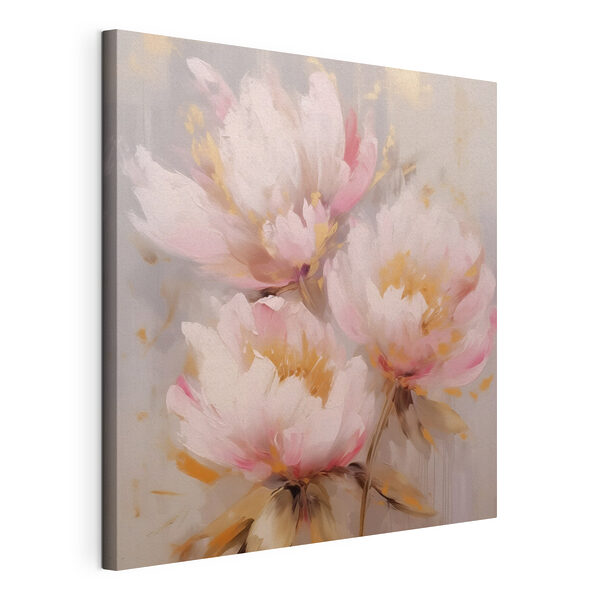 Wandbilder Wandbilder Gemälde mit rosa Blumen (Artikelnummer: s42822)