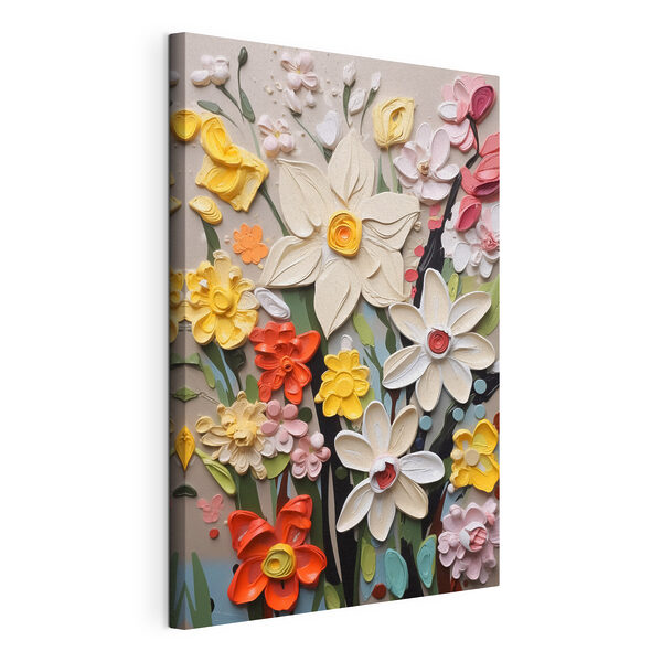 Wandbilder Ein lebhaftes Bouquet aus bunten Blumen