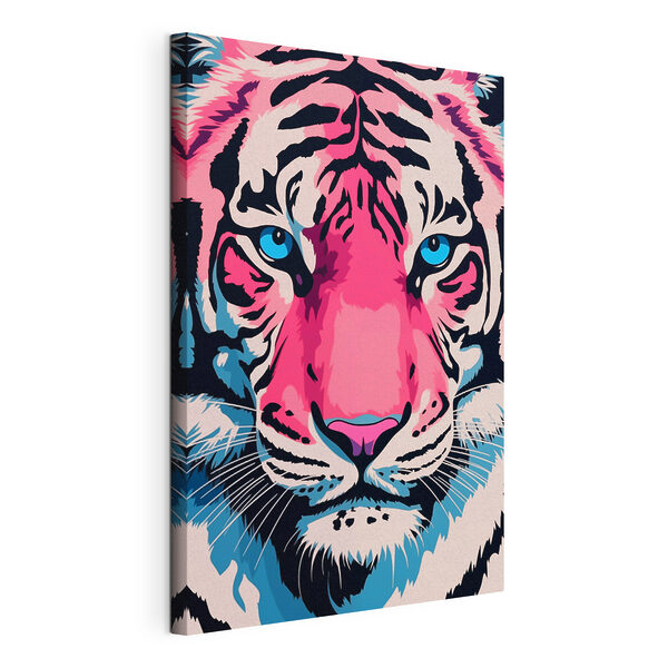 Wandbilder Wandbilder Kühnes Tigerchen mit auffallend blauen Augen (Artikelnummer: s43007)