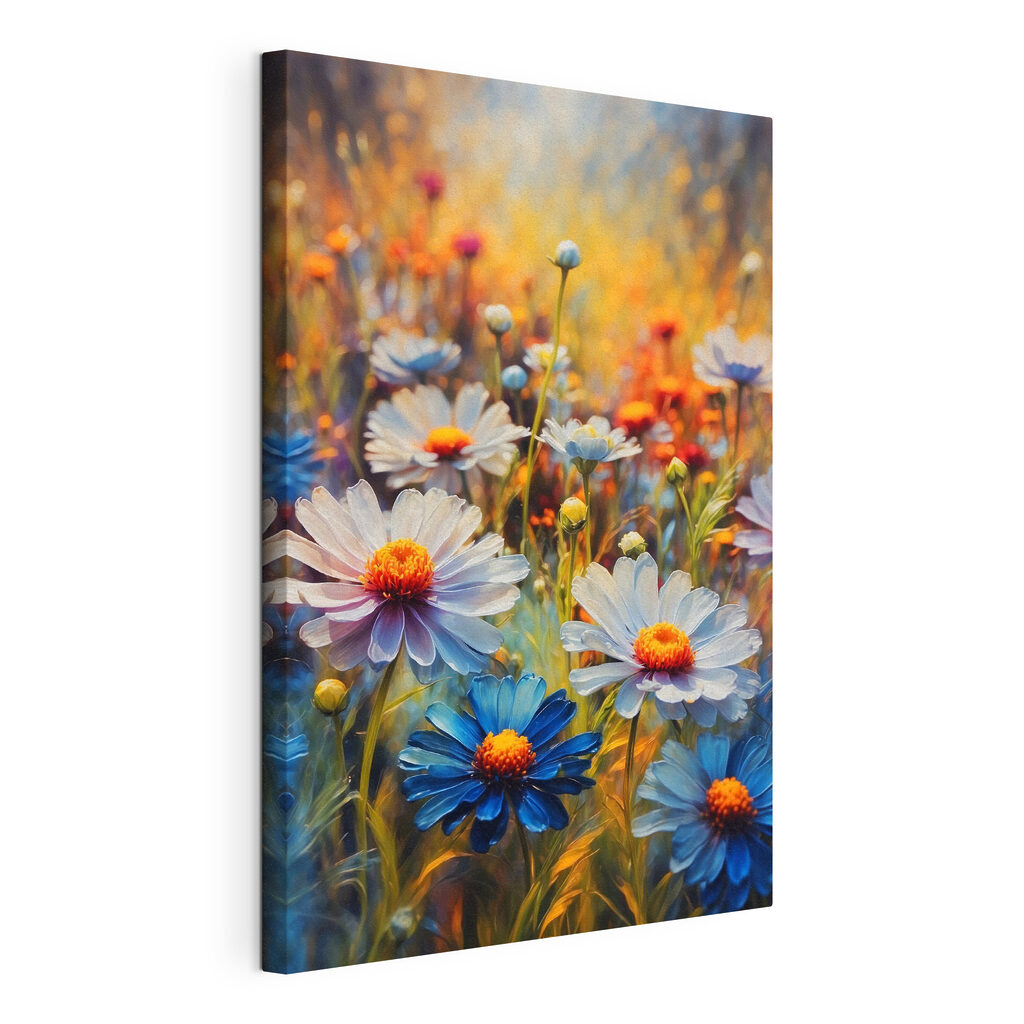Vibrant blooms in a colorful field
