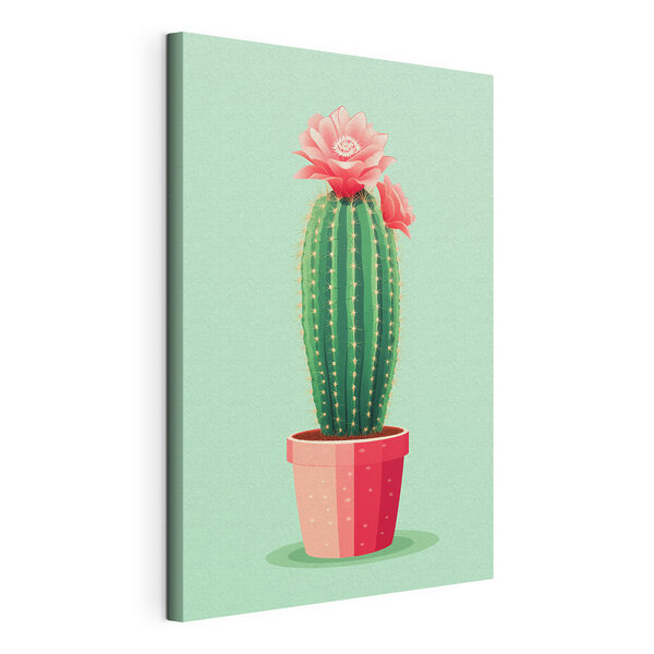 Kaktus mit einer Blume darin Wandbilder Kaktus mit einer Blume darin