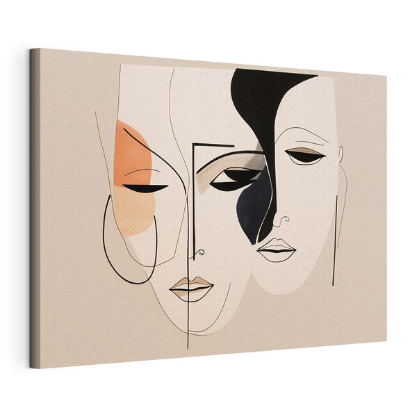 Drawing of faces with different colors