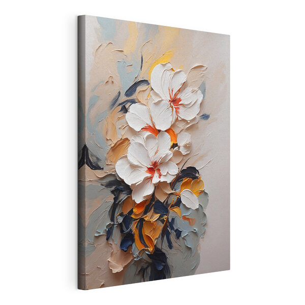 Wandbilder Ein Gemälde mit Blumen an der Wand