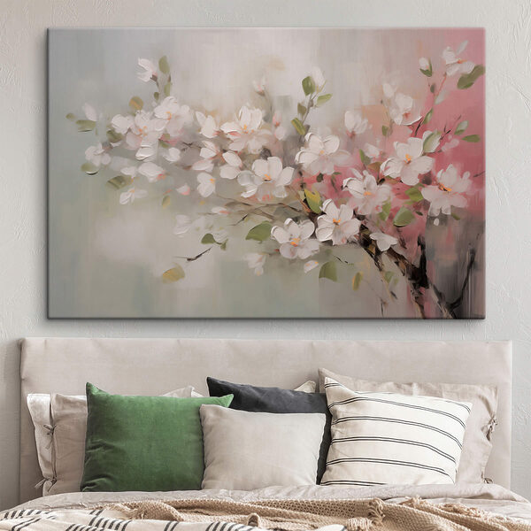 Painting of white flowers
