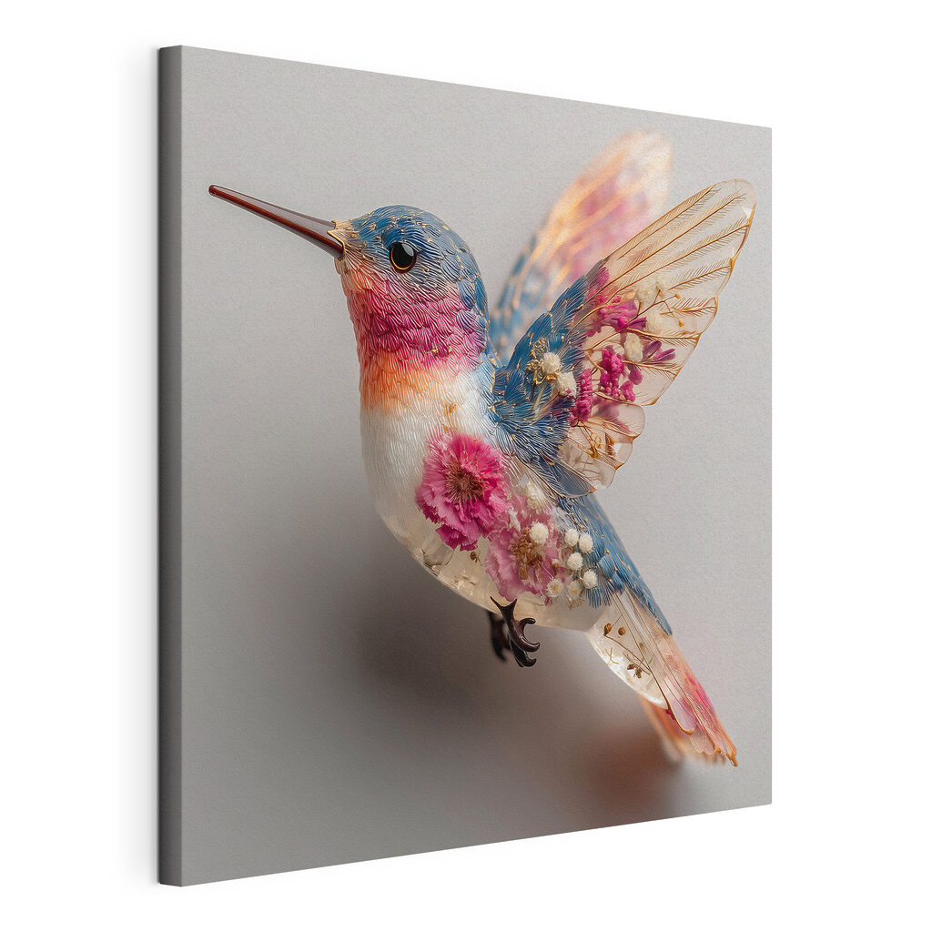 Bird with flowers on it