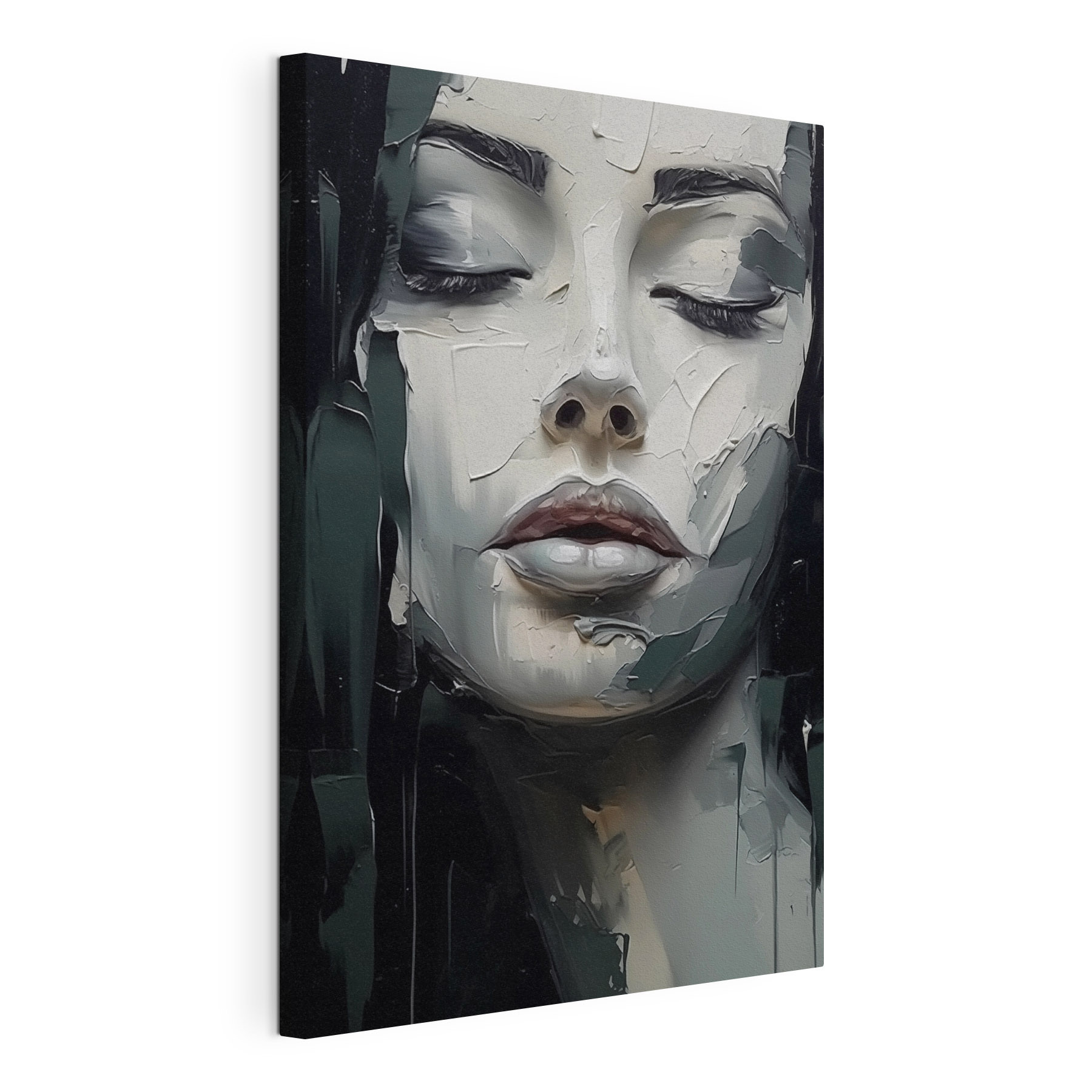 Painting of a woman's face