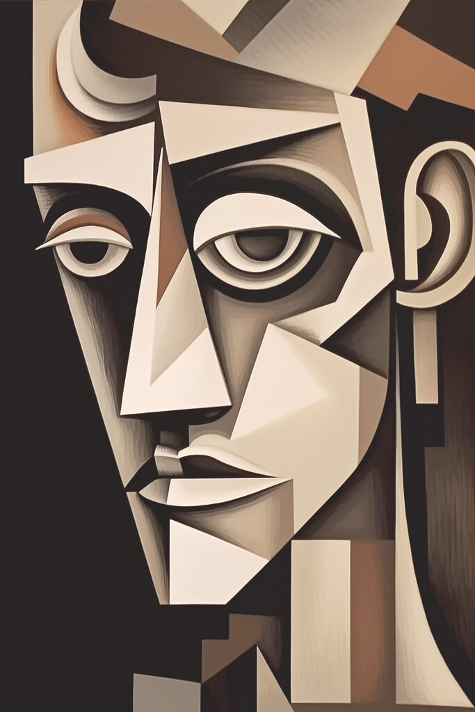 Painting of a man's face