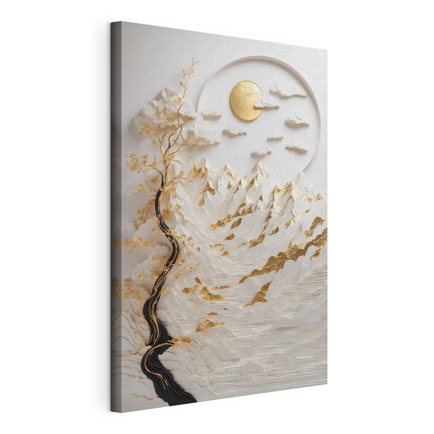 Serene landscape with flowing elements Serene landscape with flowing elements