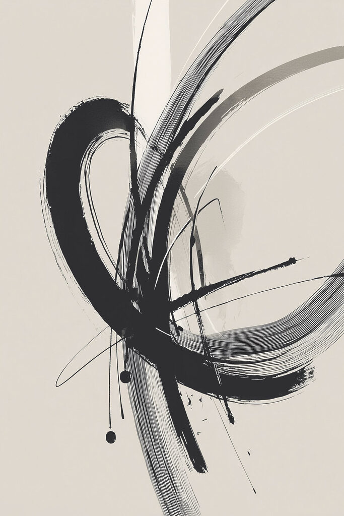 Black and white image of a swirl