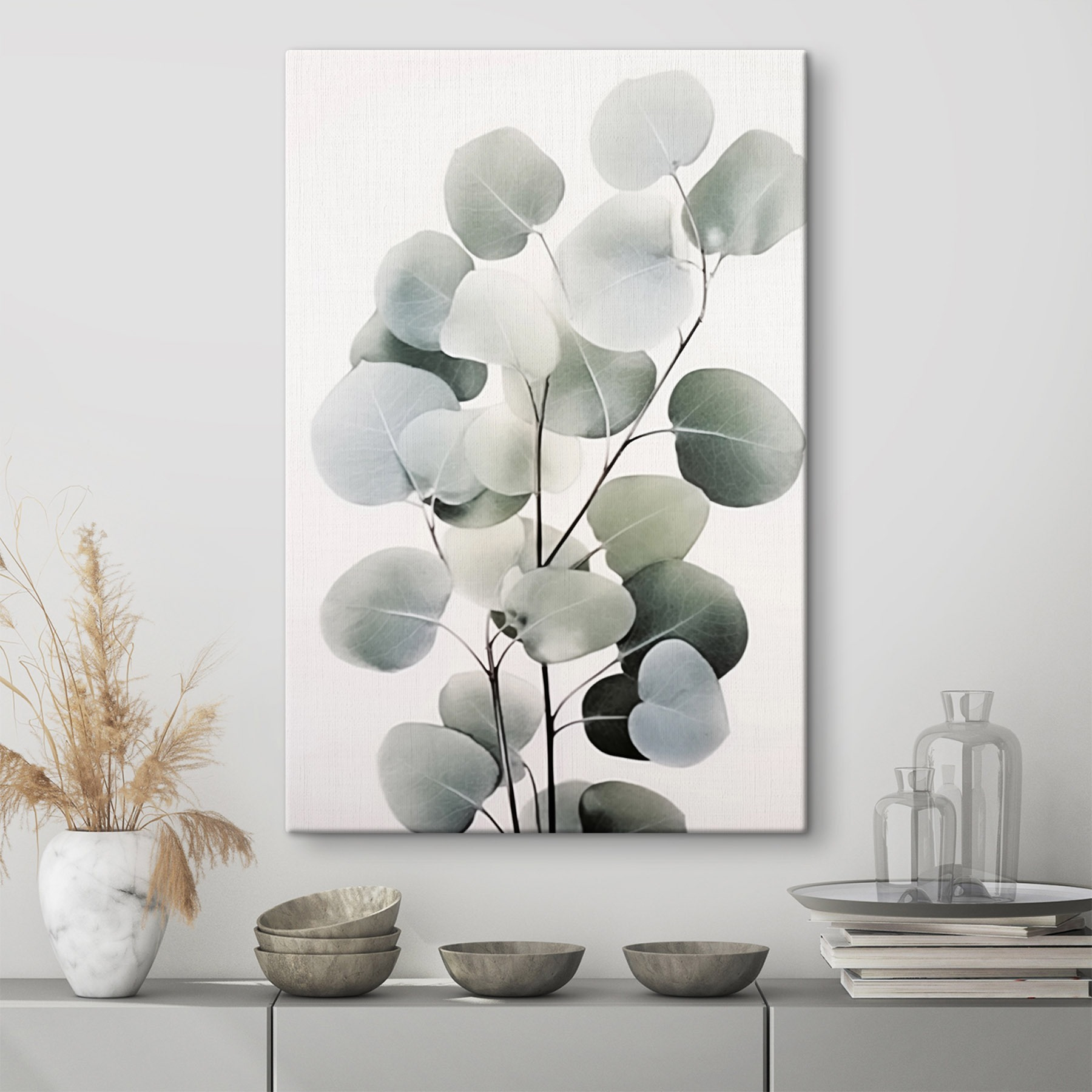 Delicate leaves on a minimal backdrop