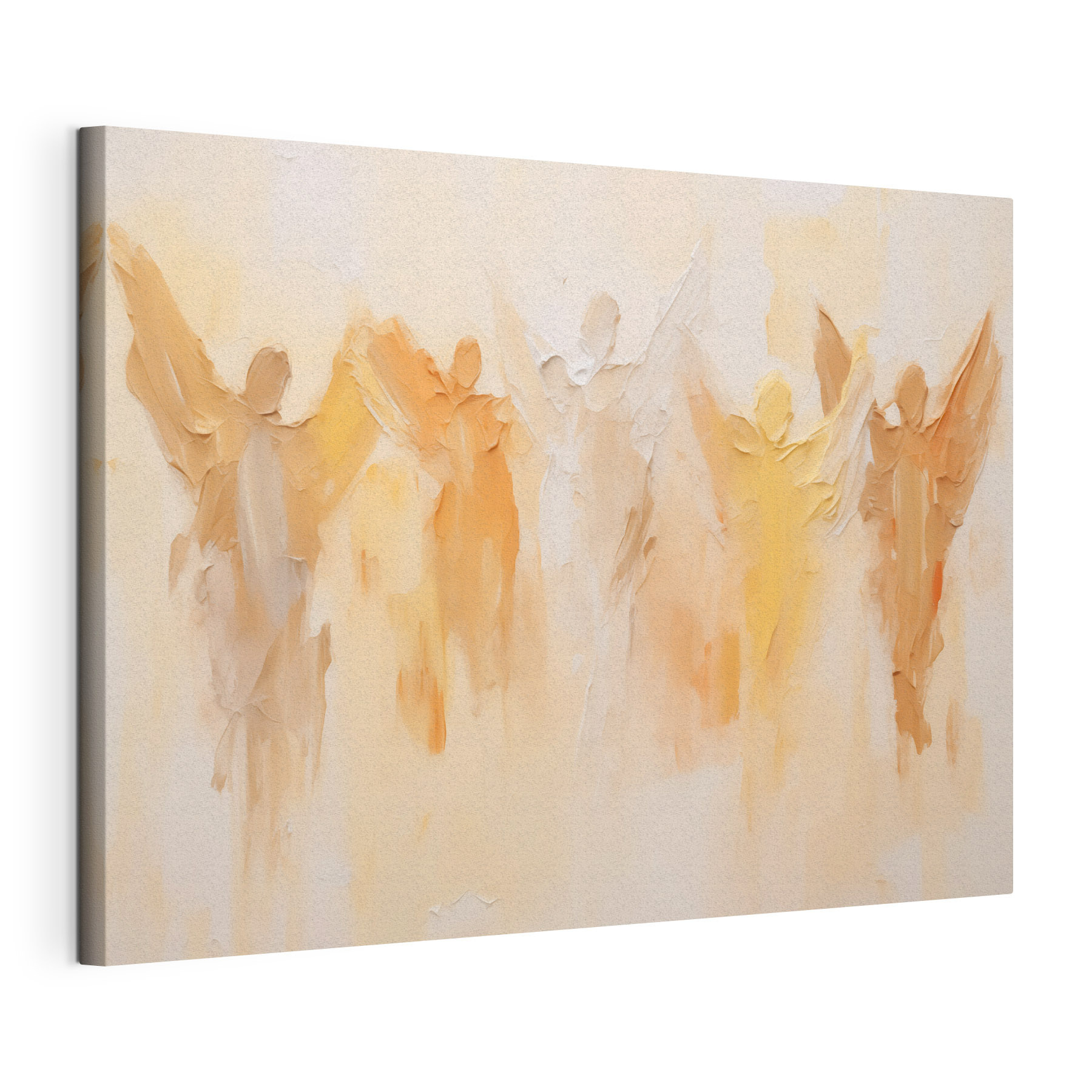 Group of angels painted on a wall