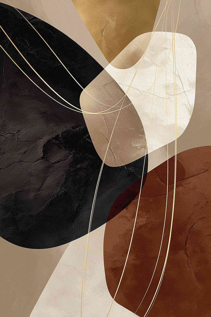 Abstract forms in warm colors