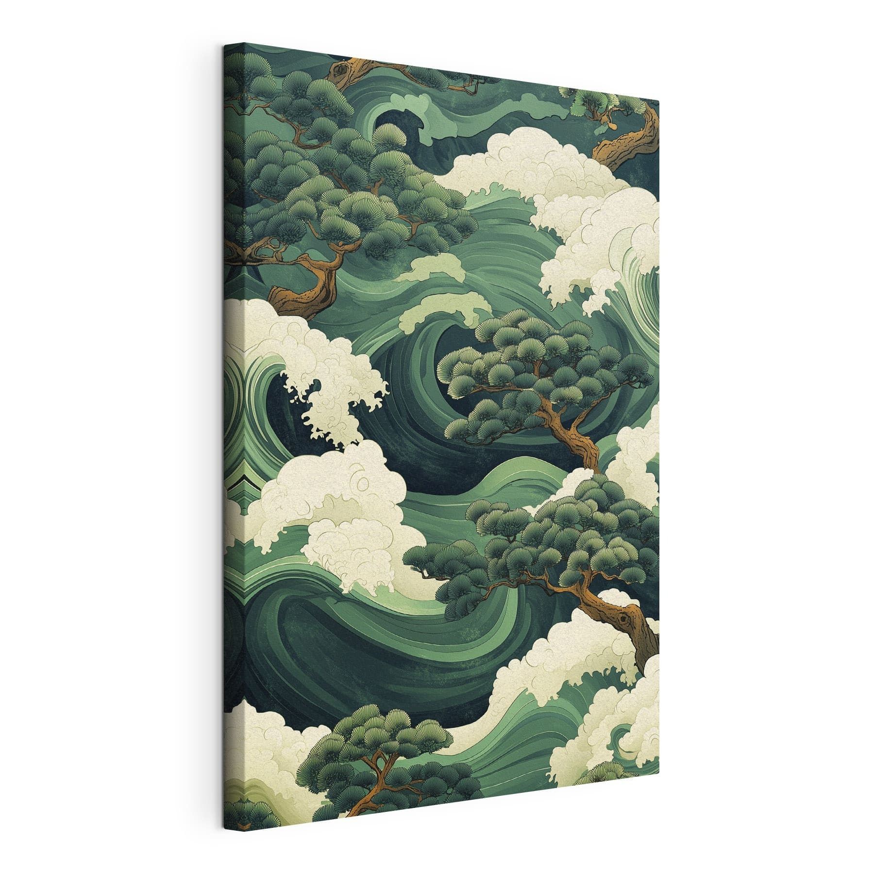 Tree and waves of water