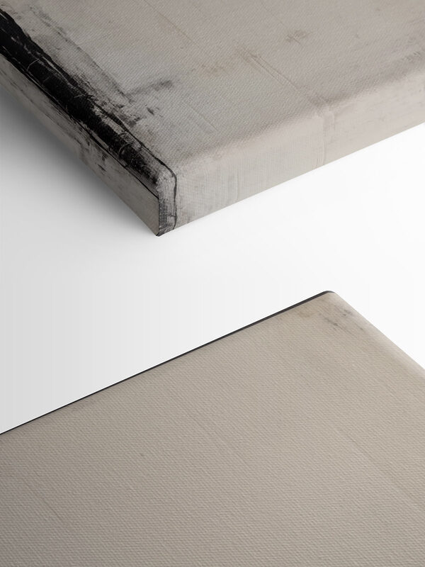 White and black painted wall