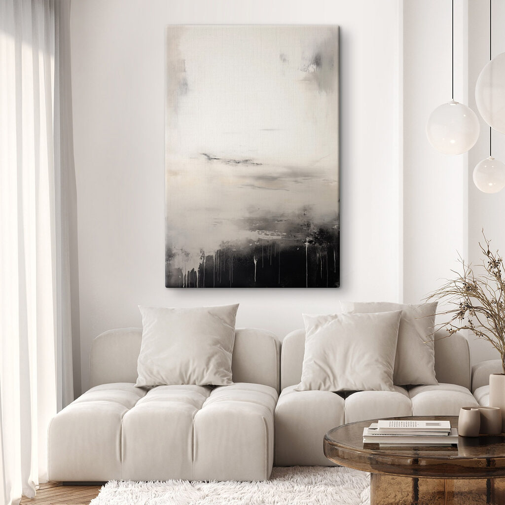 White and black painting