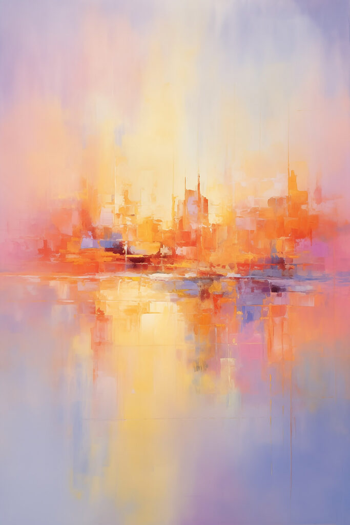 Painting of a city
