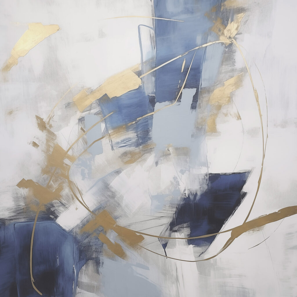 Painting of a blue and white wall Painting of a blue and white wall