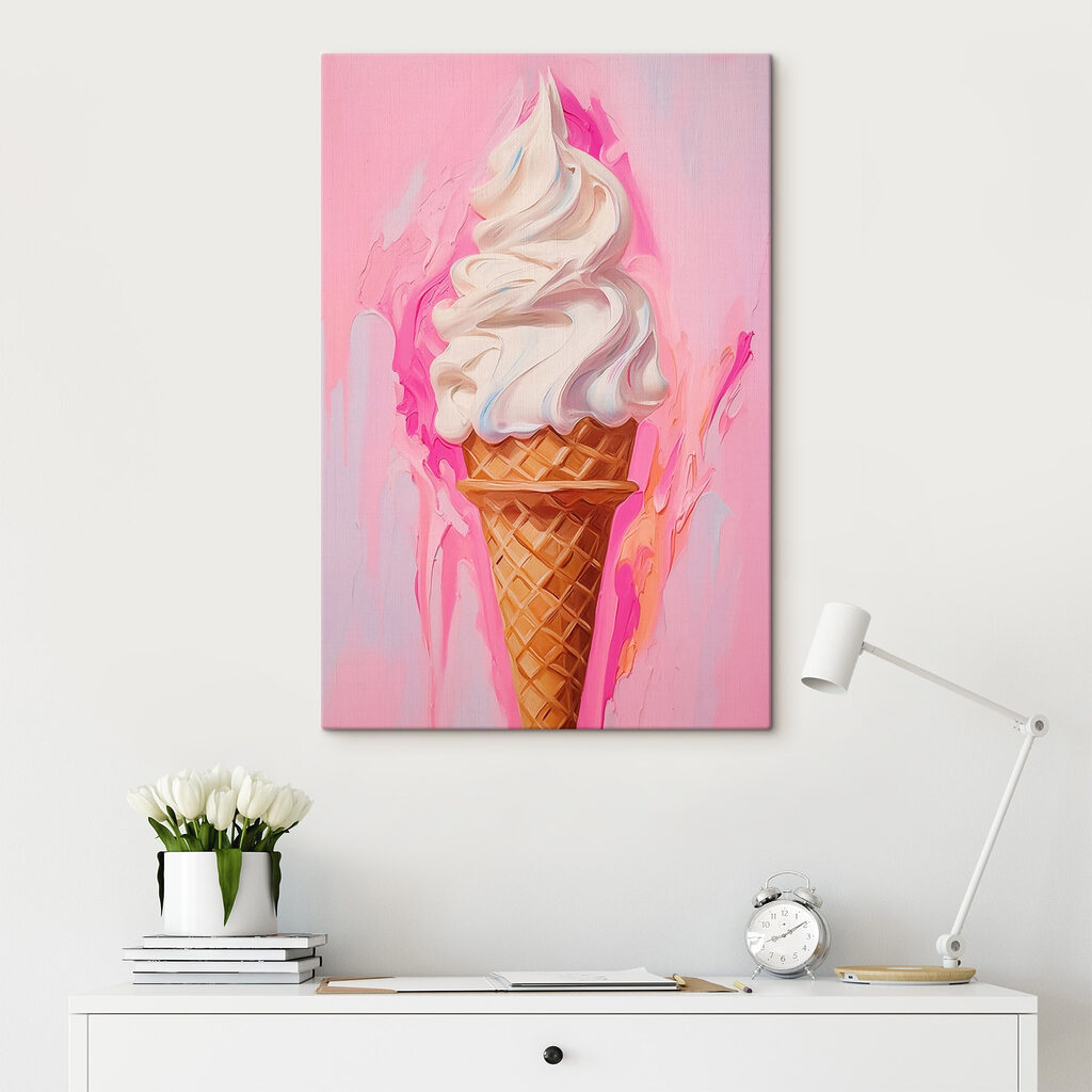 Painting of an ice cream cone