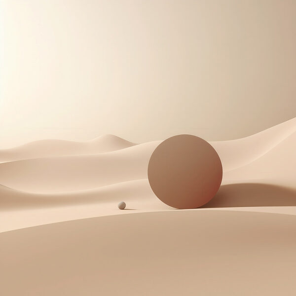Ball and a ball in a desert Ball and a ball in a desert