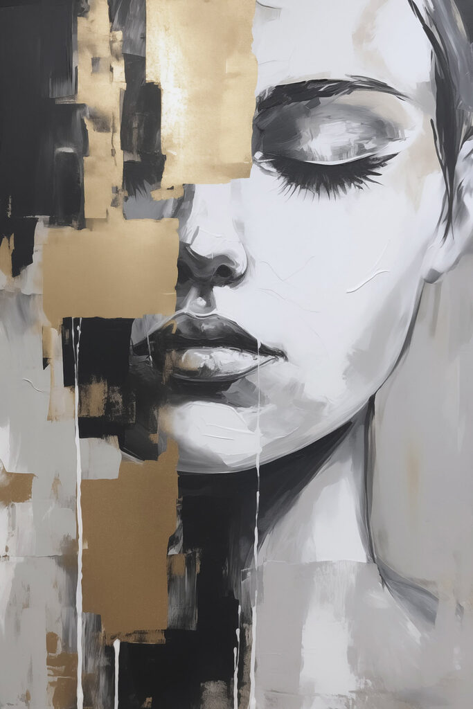 Painting of a woman's face