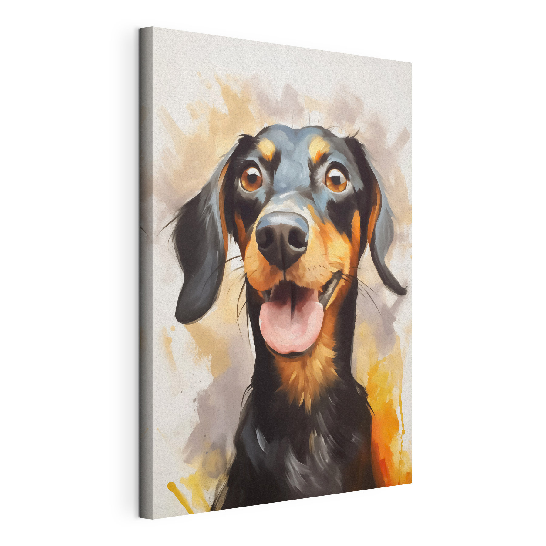 Dog with its tongue out