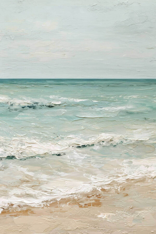 Beach with waves and sand