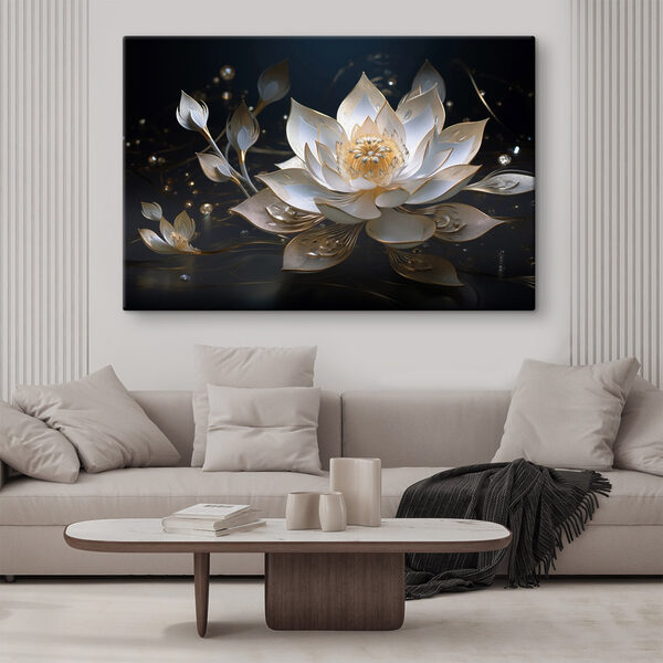 Elegant lotus blooms in soft light