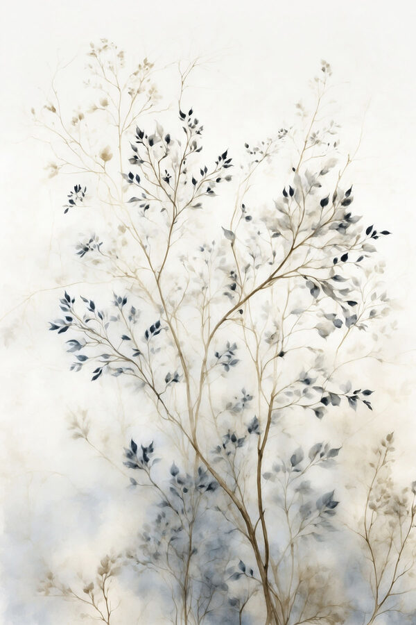 Painting of a tree with leaves