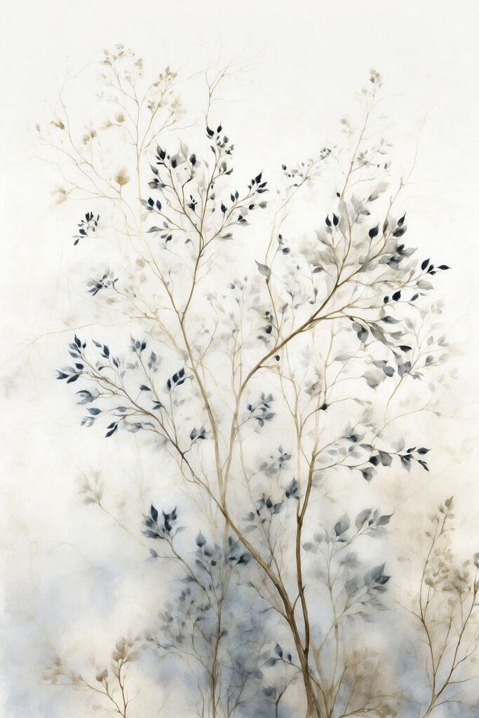 Painting of a tree with leaves
