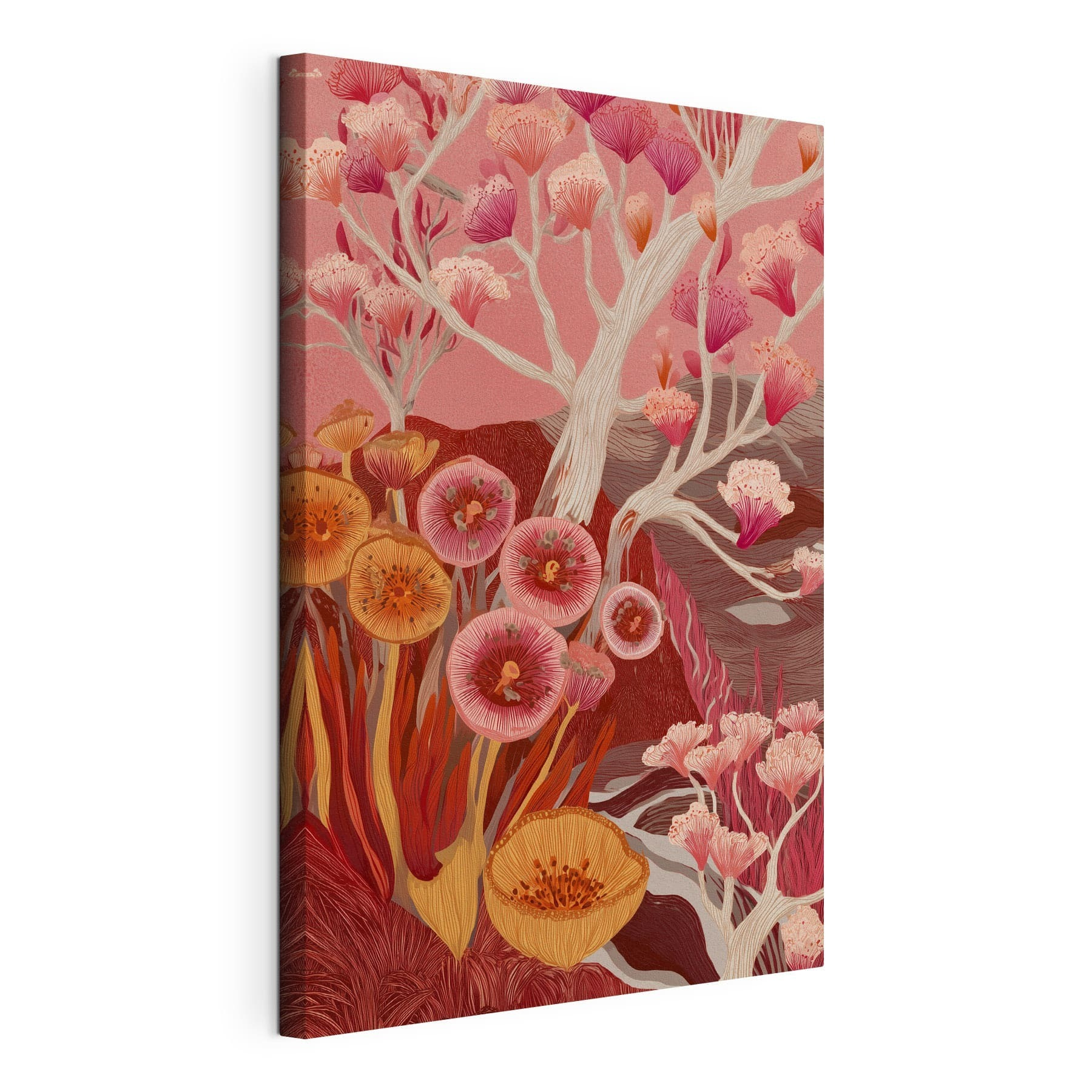 Painting of flowers and trees Painting of flowers and trees