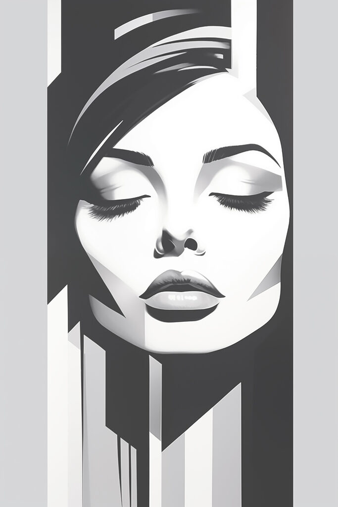 - Abstract beauty in monochrome tones