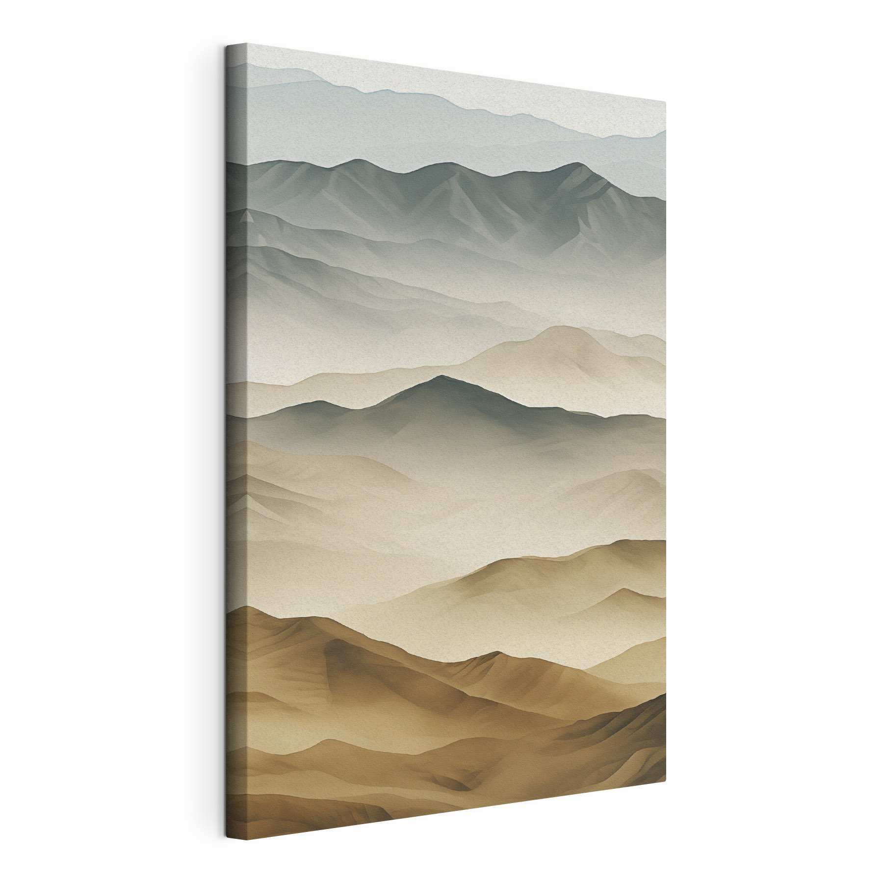 Landscape of mountains and fog