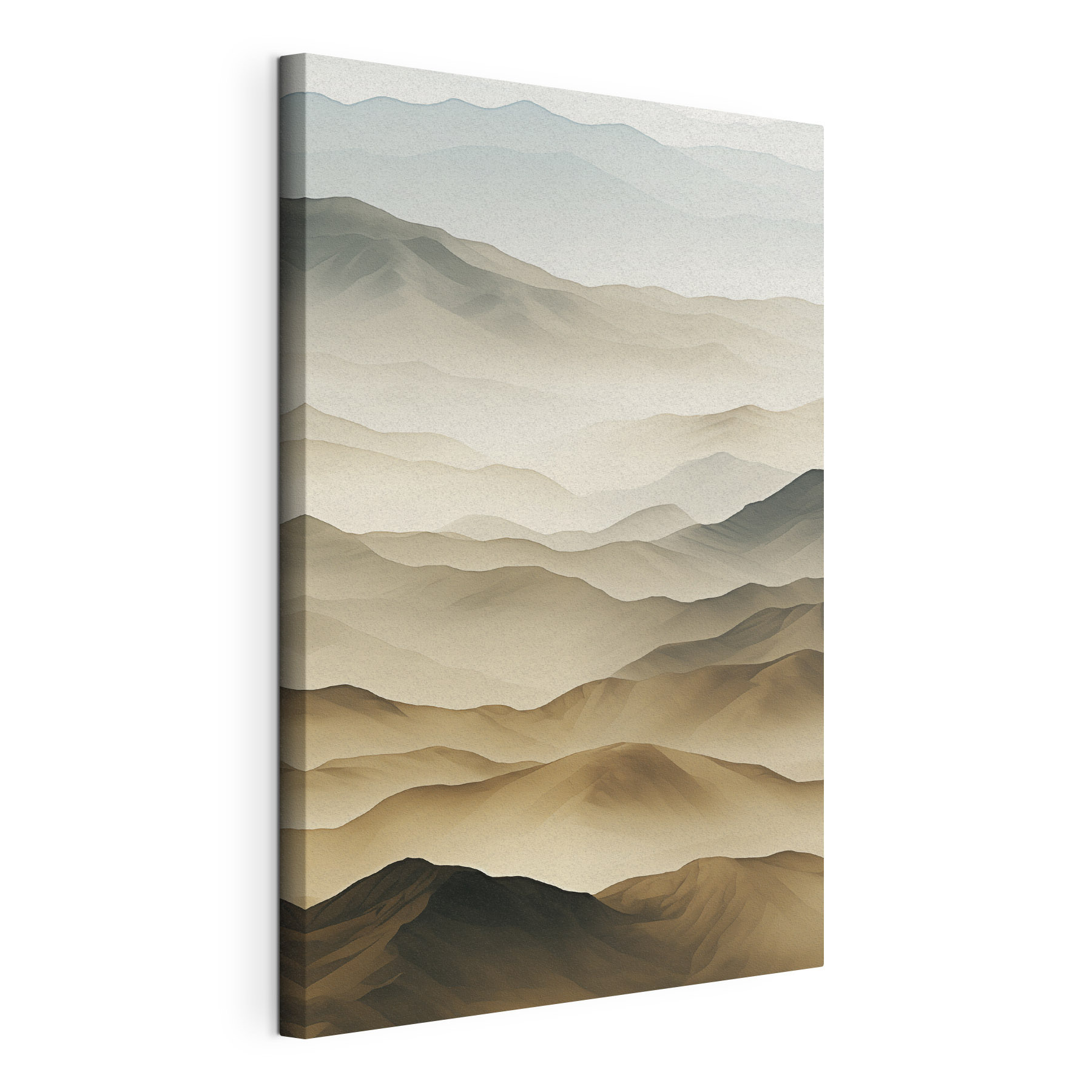 Landscape of mountains with fog