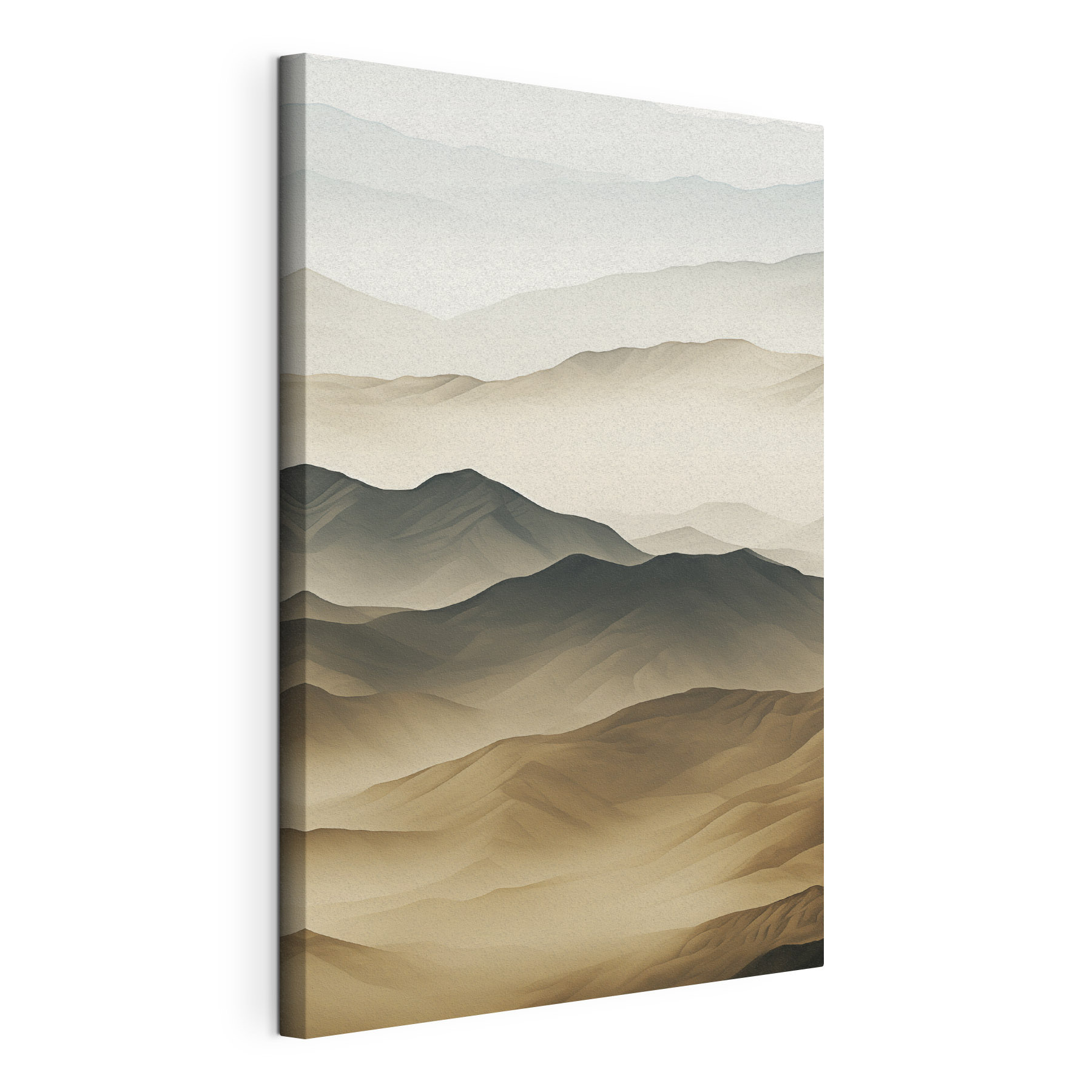 Landscape of mountains with fog Landscape of mountains with fog