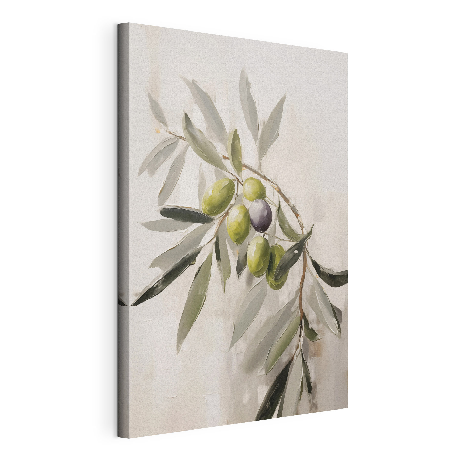 Painting of olives on a branch Painting of olives on a branch