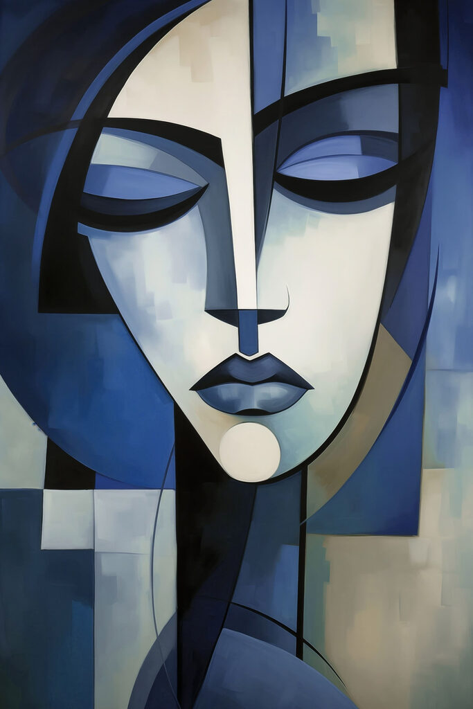 Painting of a woman's face