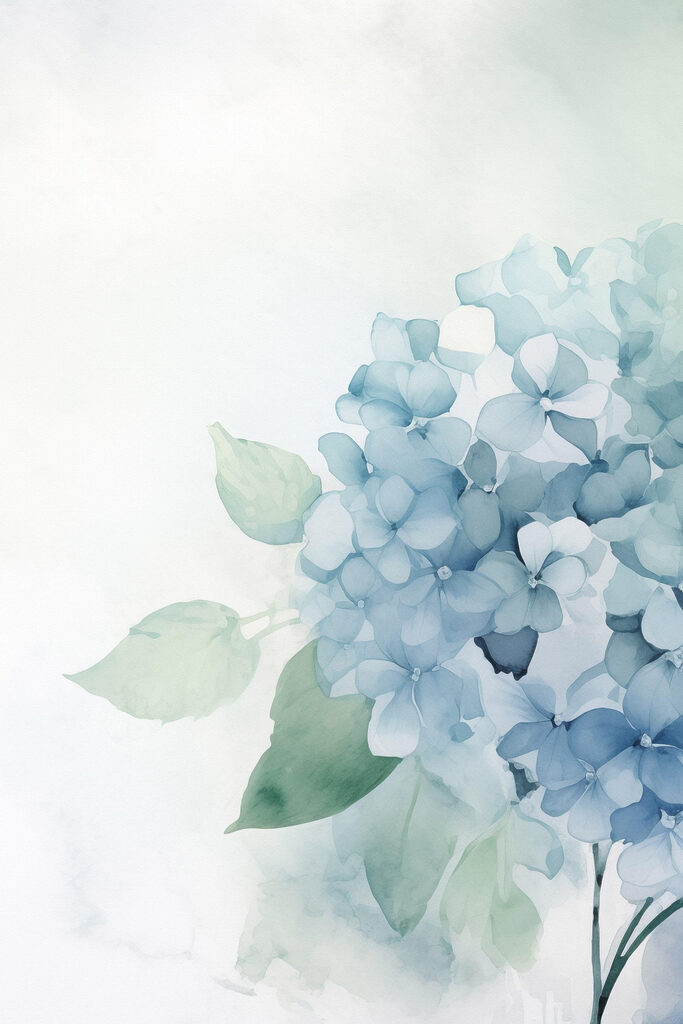 Delicate blooms in soft blue hues