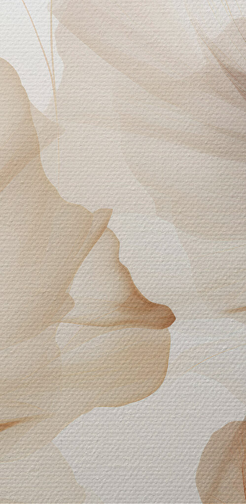 Soft, delicate flowers in warm hues