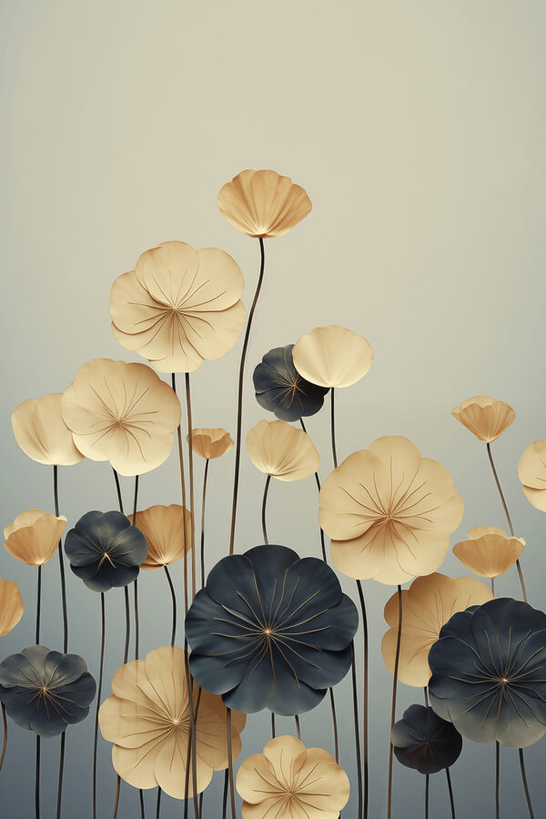 Delicate blooms in soft hues