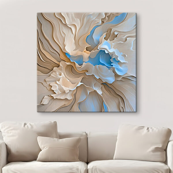 White and blue swirls