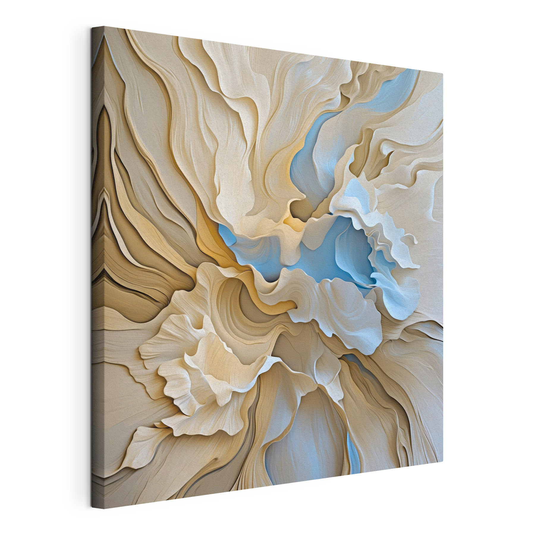 White and blue swirls