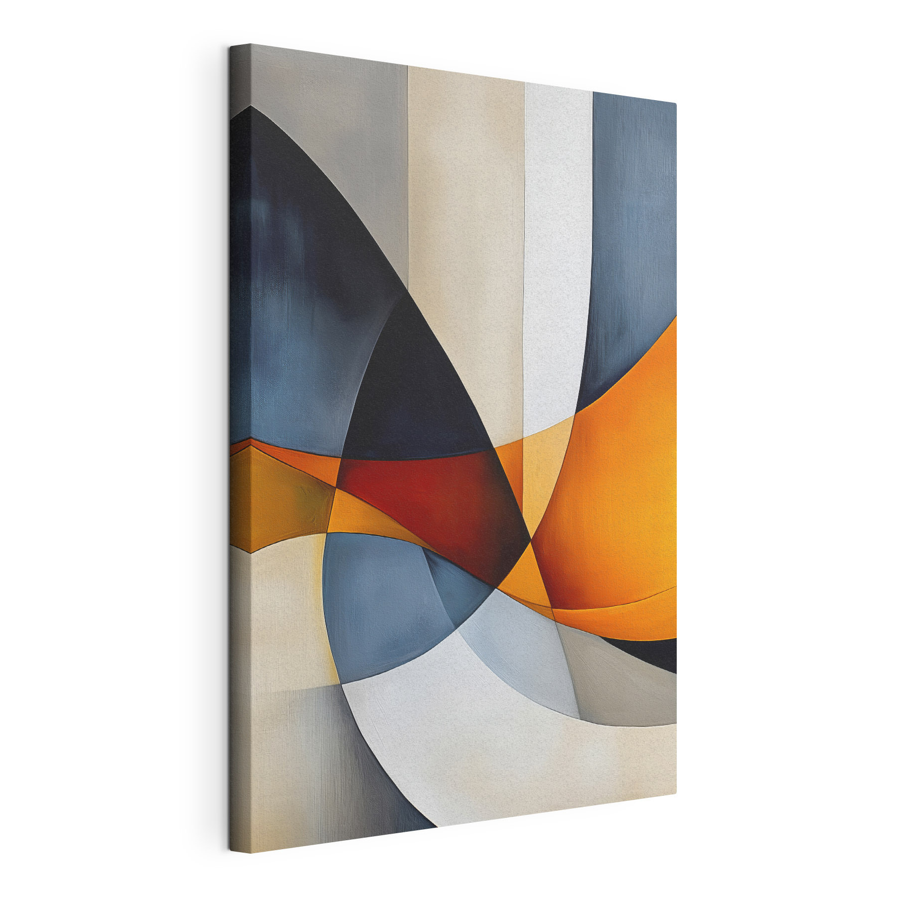 Colorful art piece with curved lines