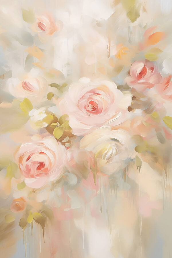 Painting of pink roses