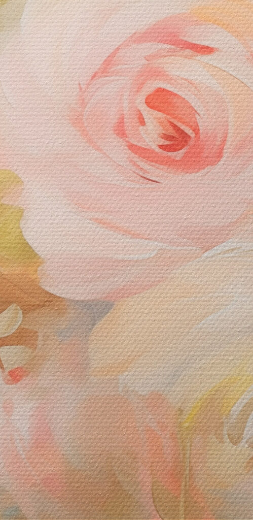 Painting of pink roses